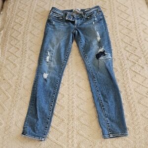 PAIGE Verdugo Ultra Skinny Distressed Skinny Jeans in Blue Size 27
